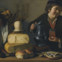 A man serving lunch